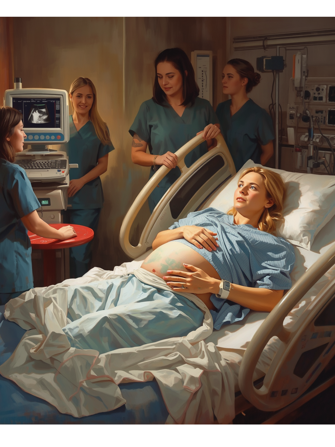 Ultrasound on a labouring woman’s perineum helps the attendant to know what’s going on.