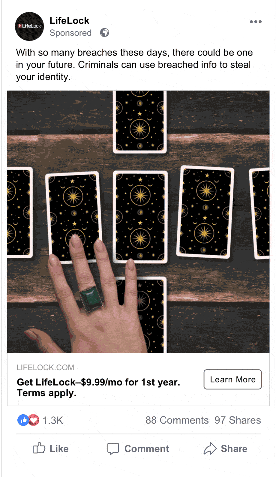 LifeLock Social Media Breach Response Animated Ad