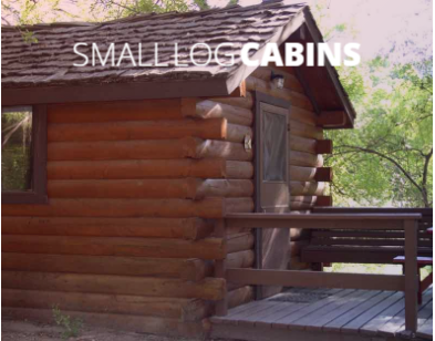 The small log camping cabins are approximately 120 square feet plus a small loft sleeping area. They accommodate up to 4 people, maximum 2 adults. The small cabins have a toilet, but no shower. The kitchenette includes a 2 burner stove top (no oven), small refrigerator and sink. Guests bring own linens Bedding, pillows and towels - Recommend sleeping bags or unfitted double bed sheets.