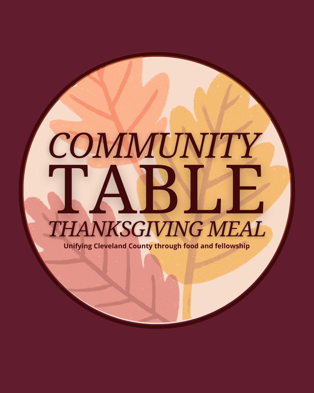 Community Table Thanksgiving Meals: November 21, 2026