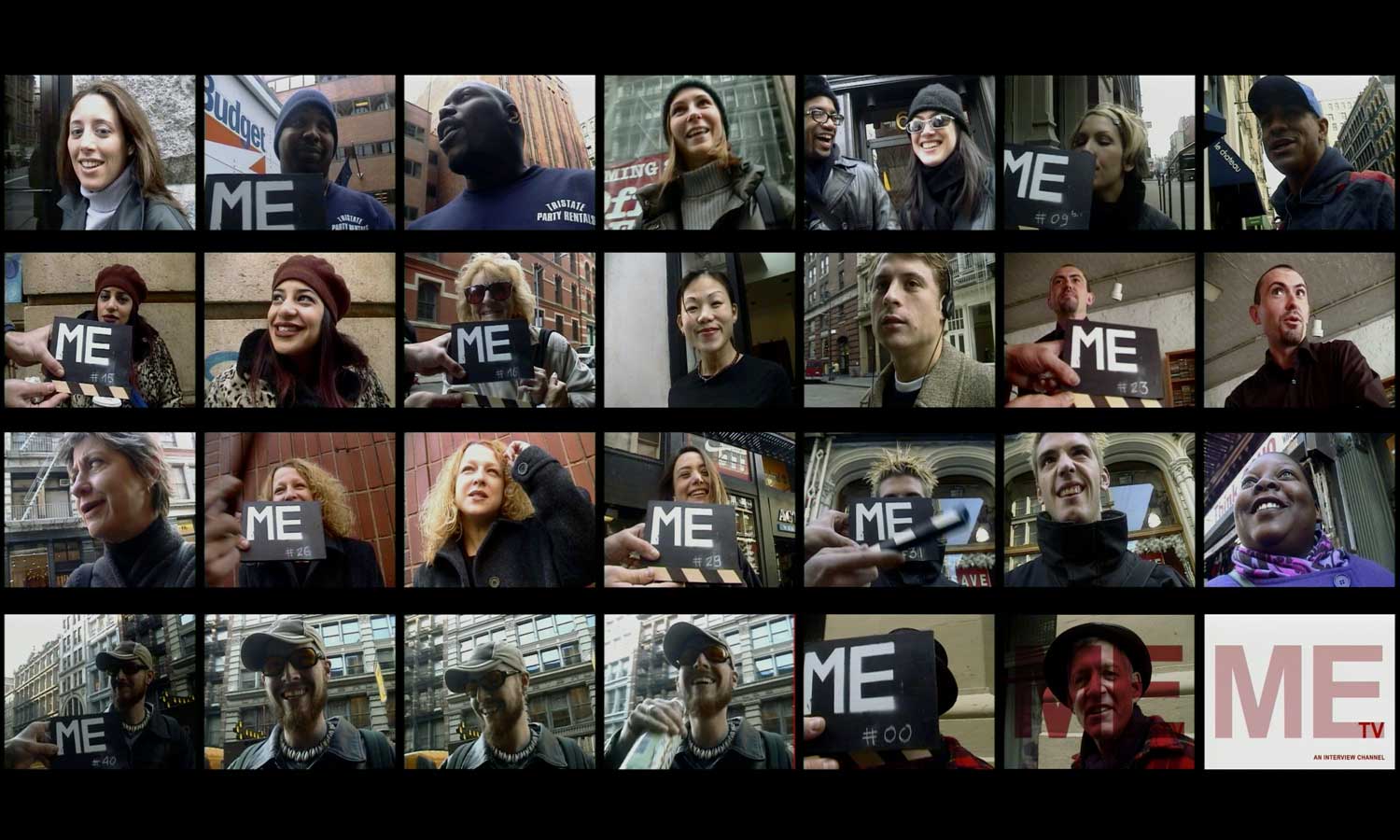 MEtv : Who Are You In Your Dreams? Art happenings and video. MEtv channel. The MEtv channel was devised to illustrate the creation of a new strand of US television and give an overview by means of short clips. MEtv focuses on participation at all levels of society and promotes free expression. The project and its happenings took place in the building of Cooper Union in NYC.