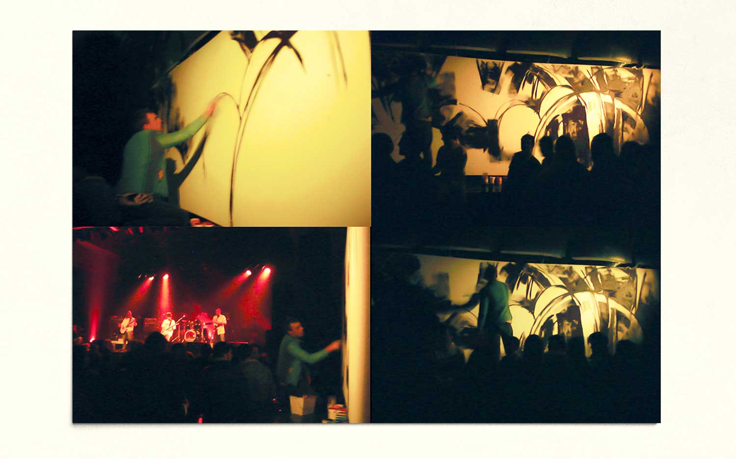 Painting and performance art. Les Barons du Delire. Zenith, Nantes, France.
