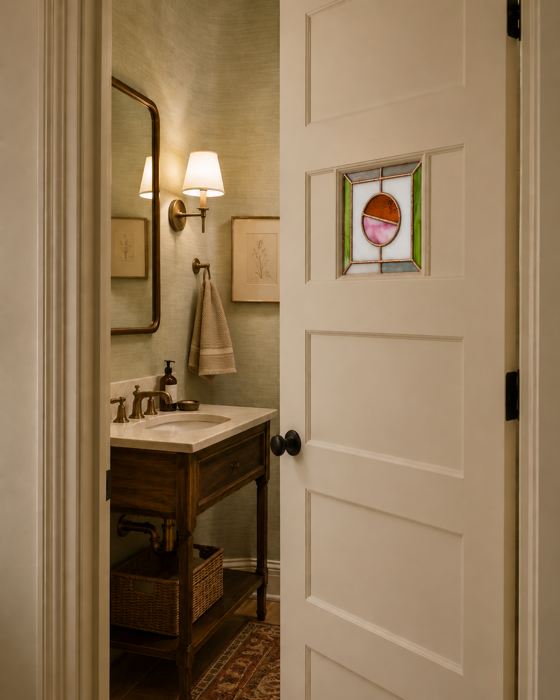 Powder Room Door Panel - Upstate NY