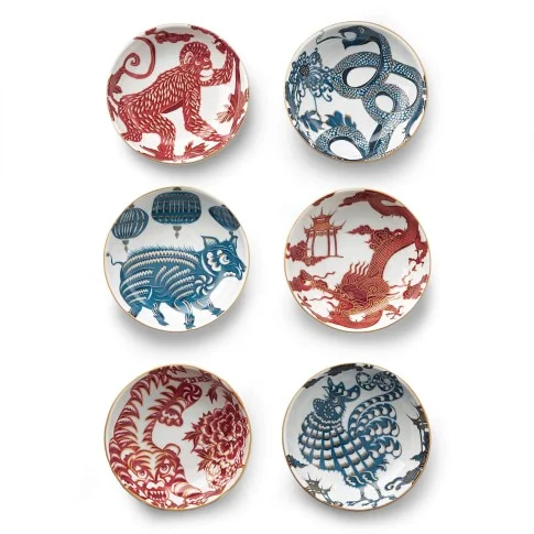  collaboration with Holly Muckelroy, Laurent Gerin, Wayne Maness, &amp; Sarah Bresler on Lunar Zodiac Dip Bowls for Williams-Sonoma 