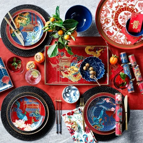  collaboration with Holly Muckelroy, Laurent Gerin, Wayne Maness, &amp; Sarah Bresler on Lunar Zodiac Lazy Susan &amp; Dip Bowls for Williams-Sonoma 