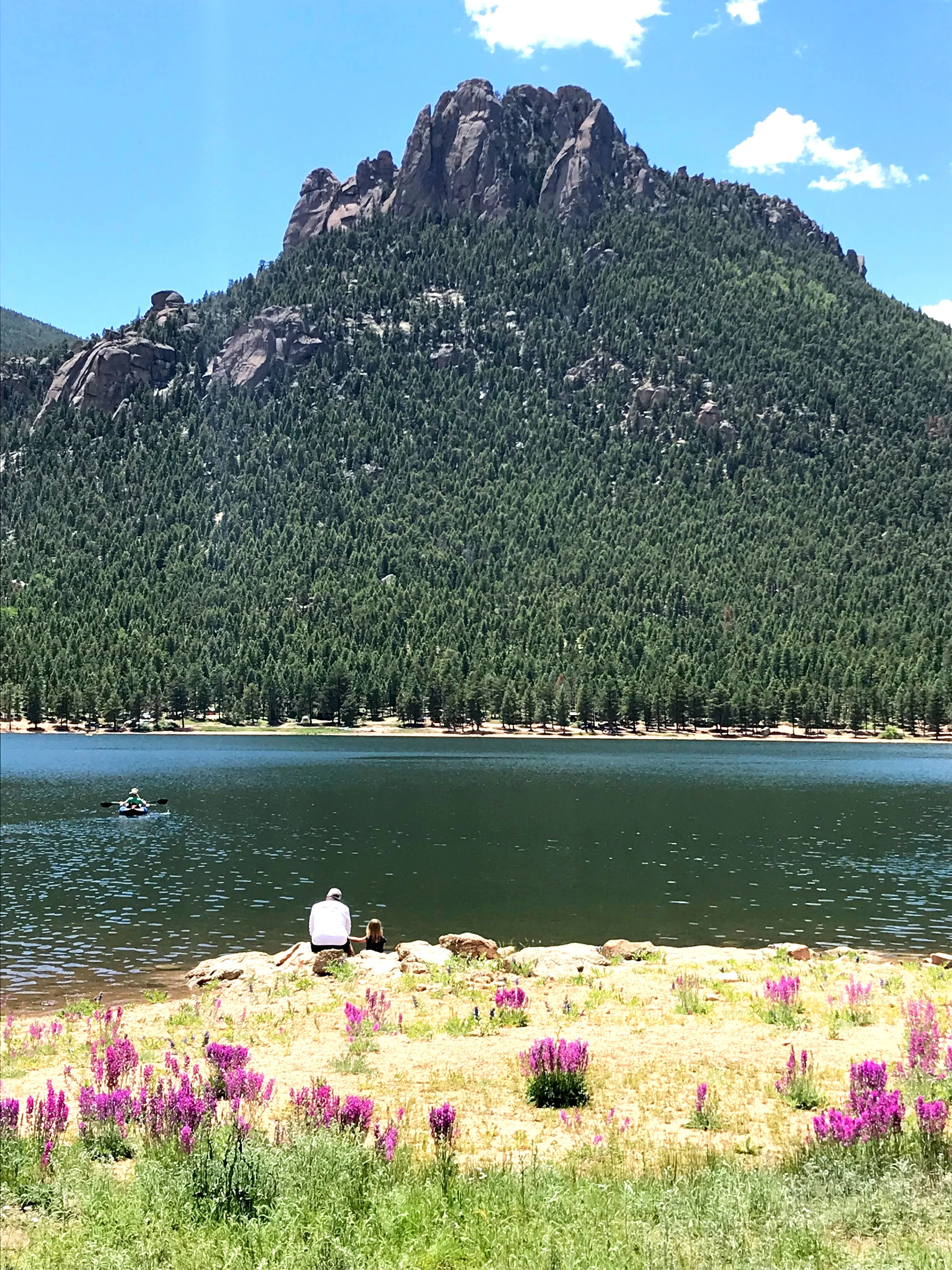 A dad and his girl Wellington Lake.
