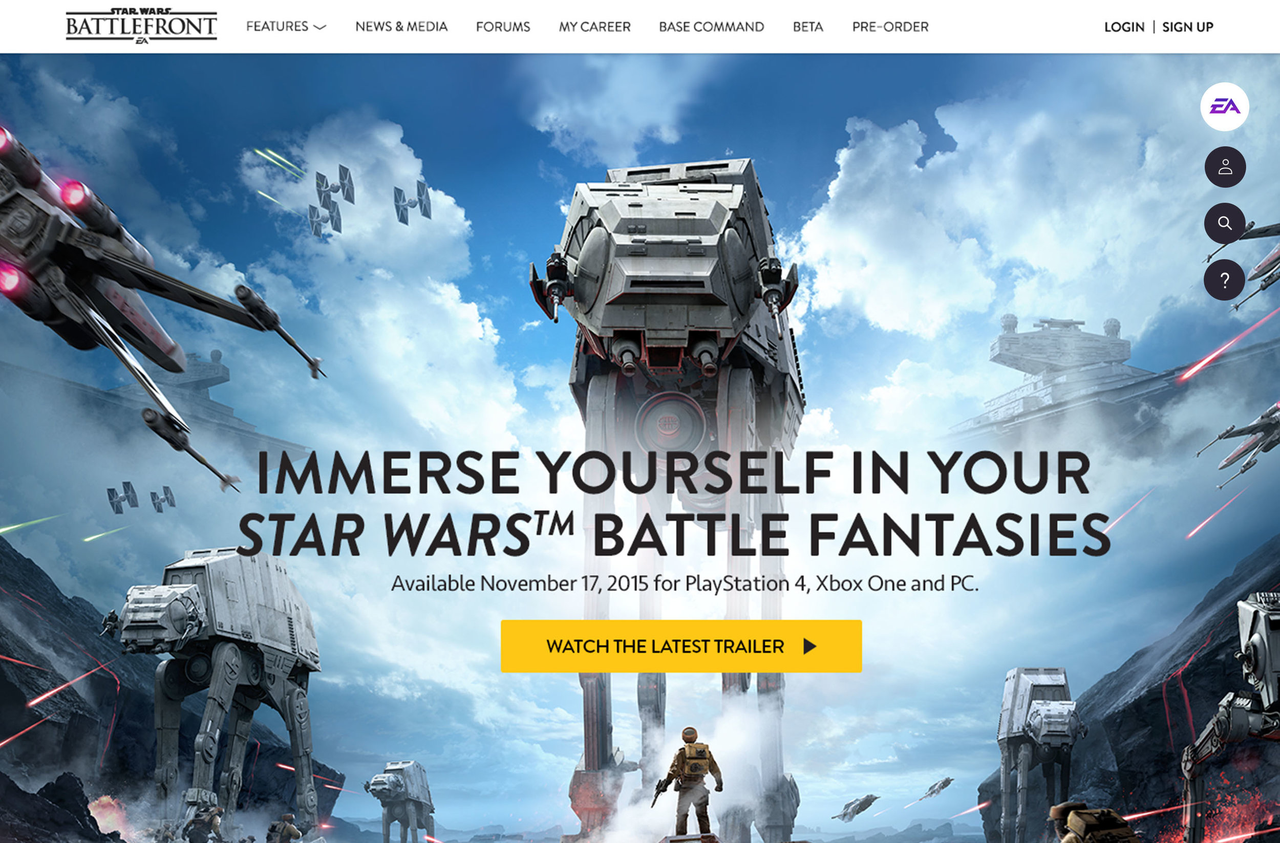 A persistent EA Account button is now on all digital products and enables users to easily create and manage their EA account regardless of the device or game they are using.