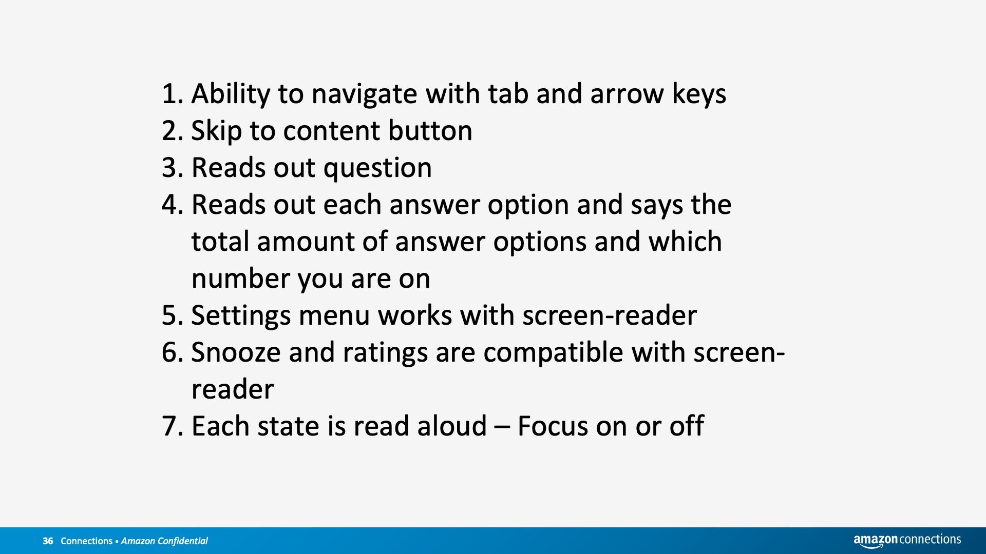 Our new delivery experience design brings the non-sighted and visually impaired experience in parody with our sighted customer experience. Our non-sighted customers no longer need to reply on the web UI, and it wilbe deprecated, saving the delivery