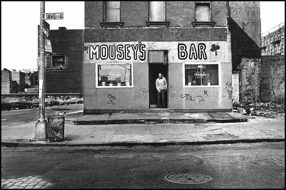 “Mousey’s Bar, Avenue C & 13th St., East Village, 1976.