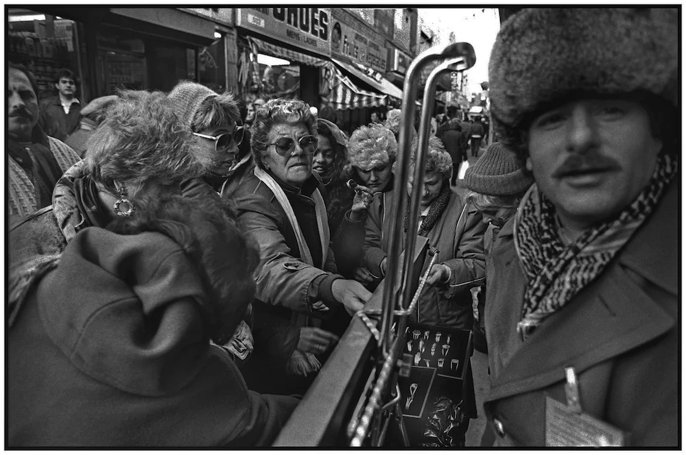 A popular jewelry vendor, Brighton Beach Avenue. Jan 7, 1990