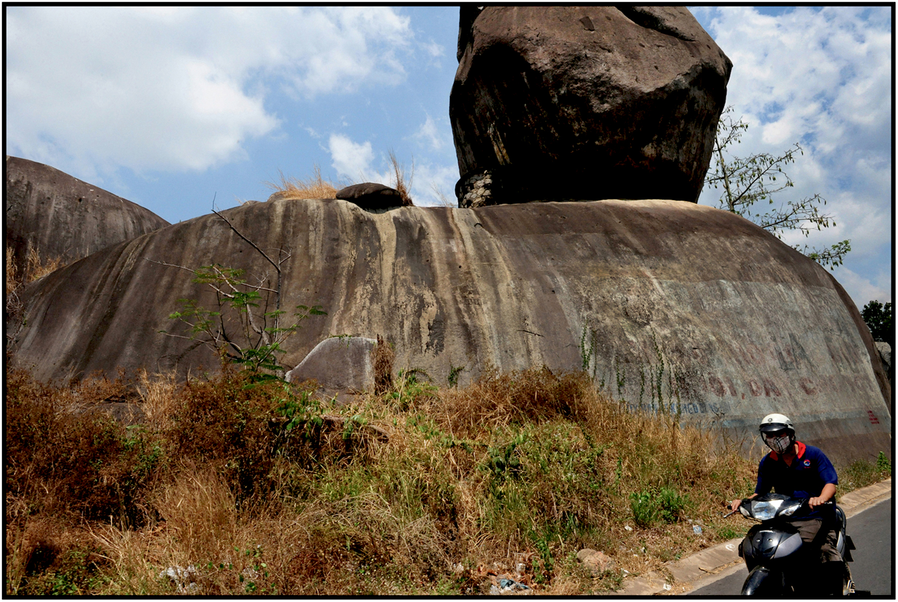  Rock formations on highway north of Saigon/HCMC, Mar. 2015. #1072 