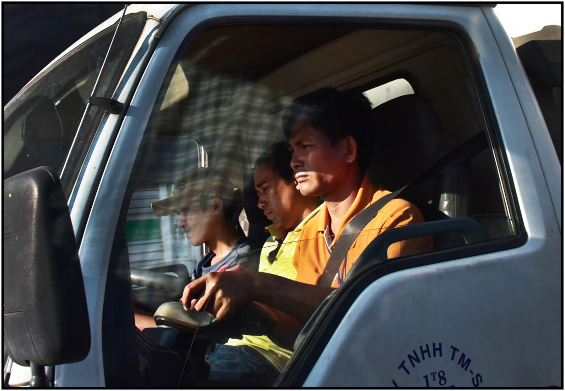  Truck drivers, near Can Tho, Mekong Delta, Jan. 2016. #8823 