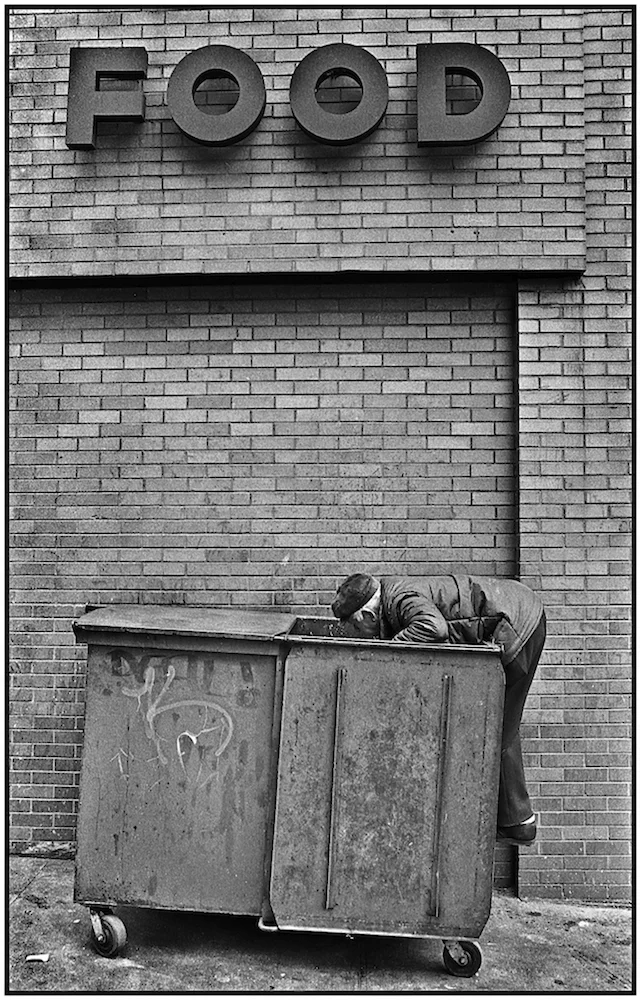 Discarded Food Dumpster, Key Food Supermarket, Atlantic Ave., Brooklyn.