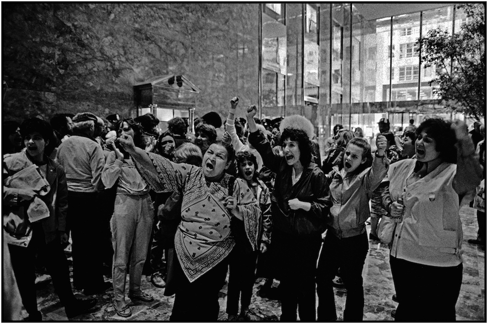 Demonstration for Affordable Housing, Trump Tower, Manhattan, 1985.