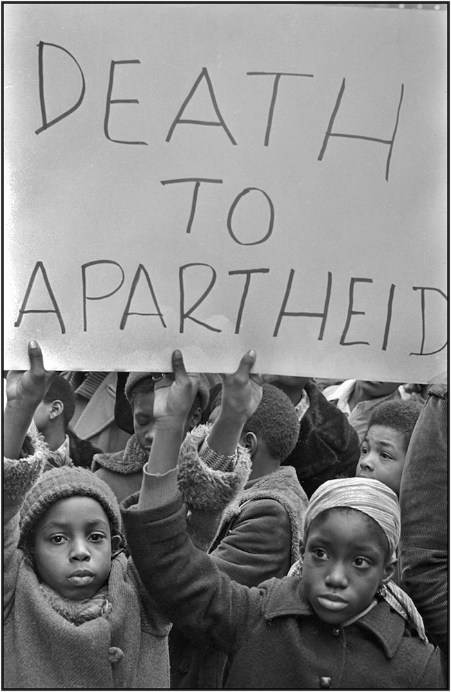   “Death to Apartheid,” NYC, 1977.  