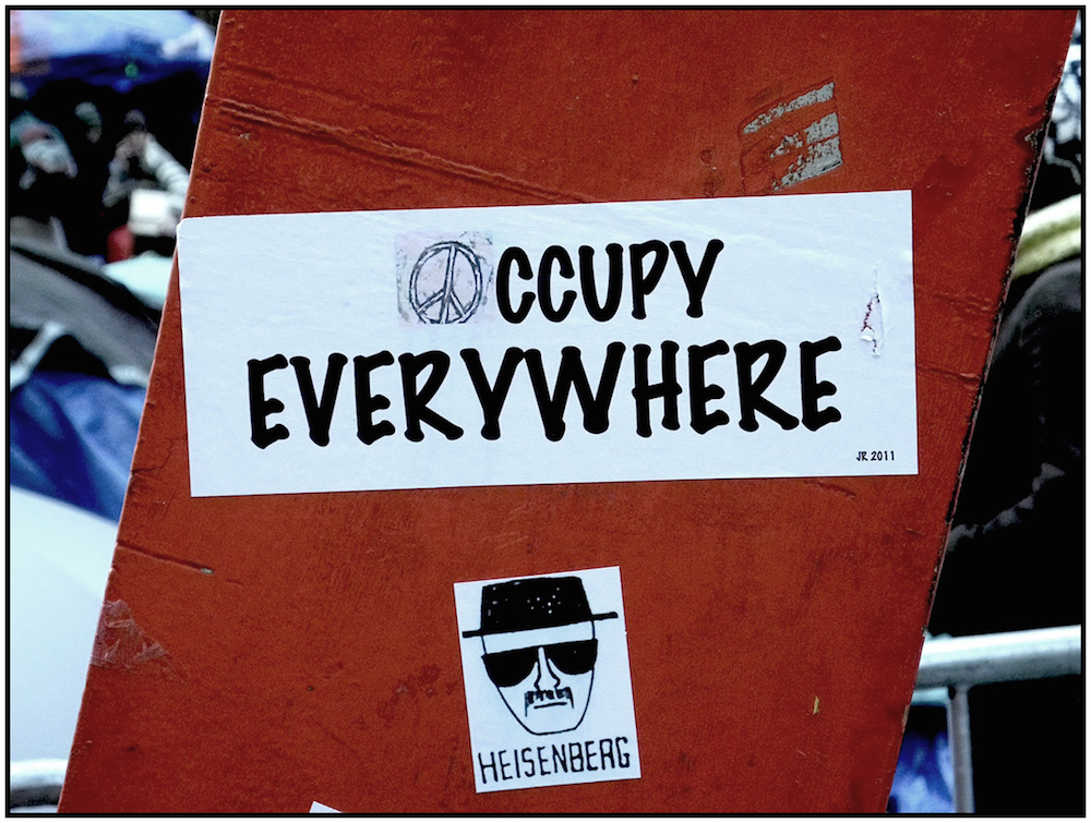   "Occupy Everywhere," Zucotti Plaza, NYC, November 5, 2011.  