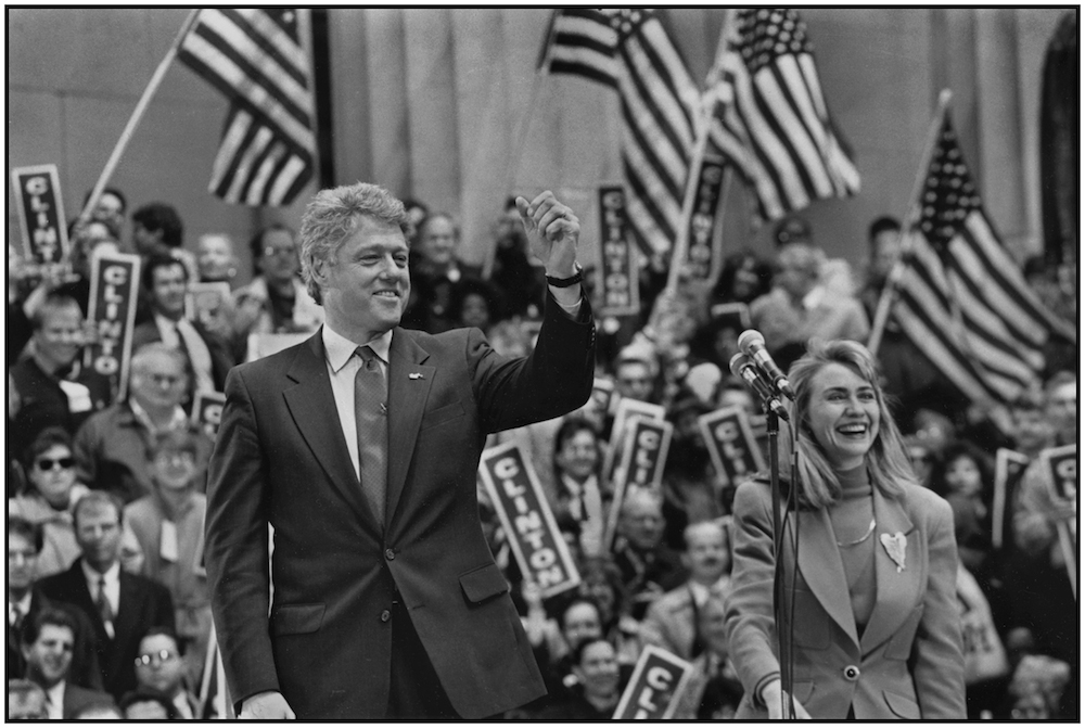 Bill and Hillary Clinton, Presidential Campaign, NYC, 1992.