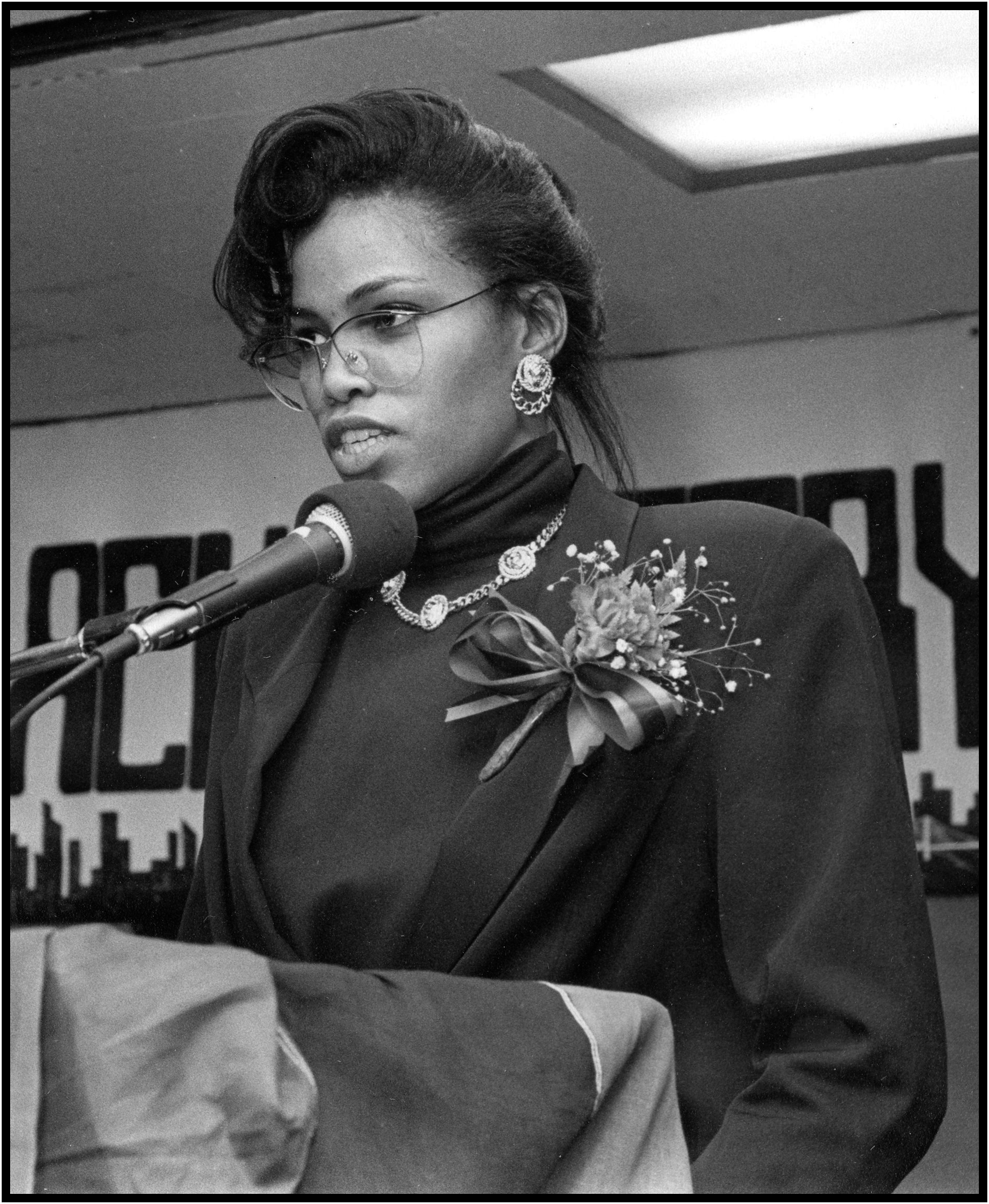   Milikah Shabbaz (Malcolm X's daughter), 1989.  