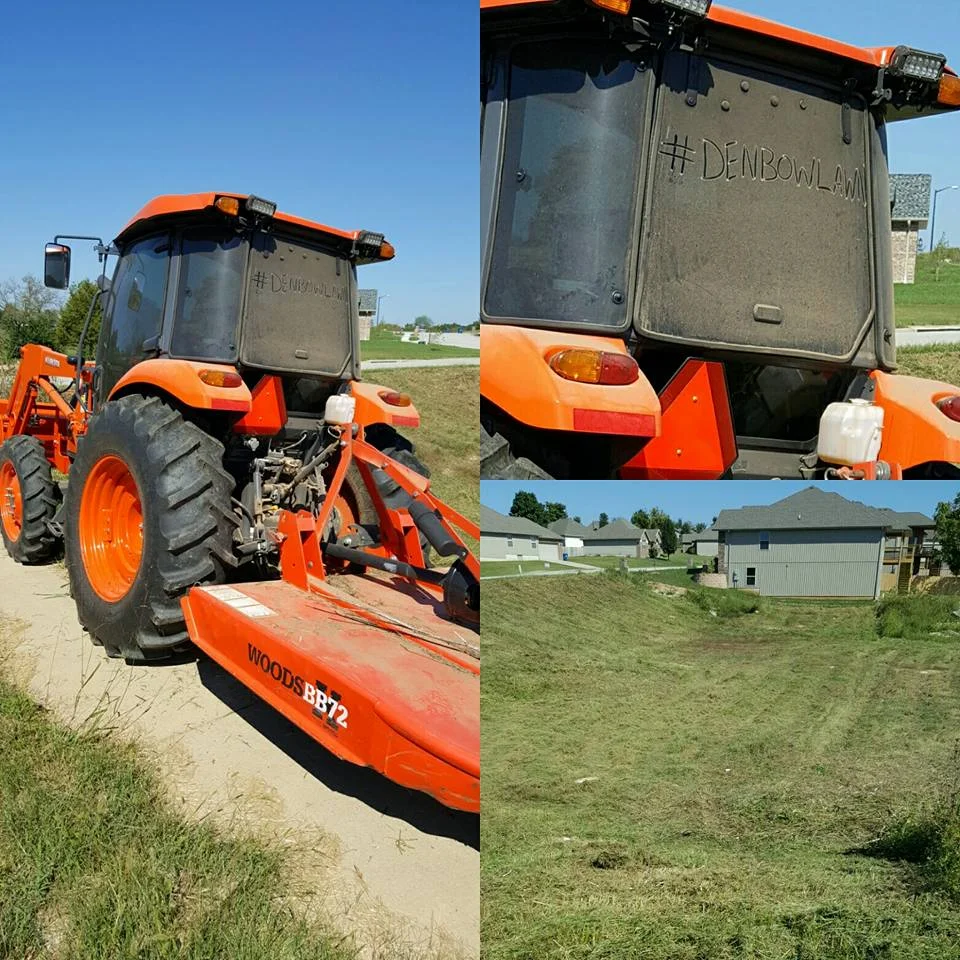 Brush Hogging retention area in Ozark, MO.