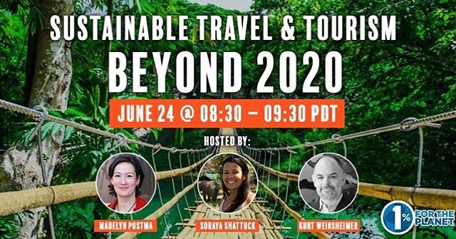 What will sustainable travel and tourism look like in 2020 and beyond? Join us for a panel discussion with Q&amp;A on June 24th at 08:30 PDT. Register @ https://bit.ly/travelbeyond2020

Travel and tourism supports many economies, and it can help keep