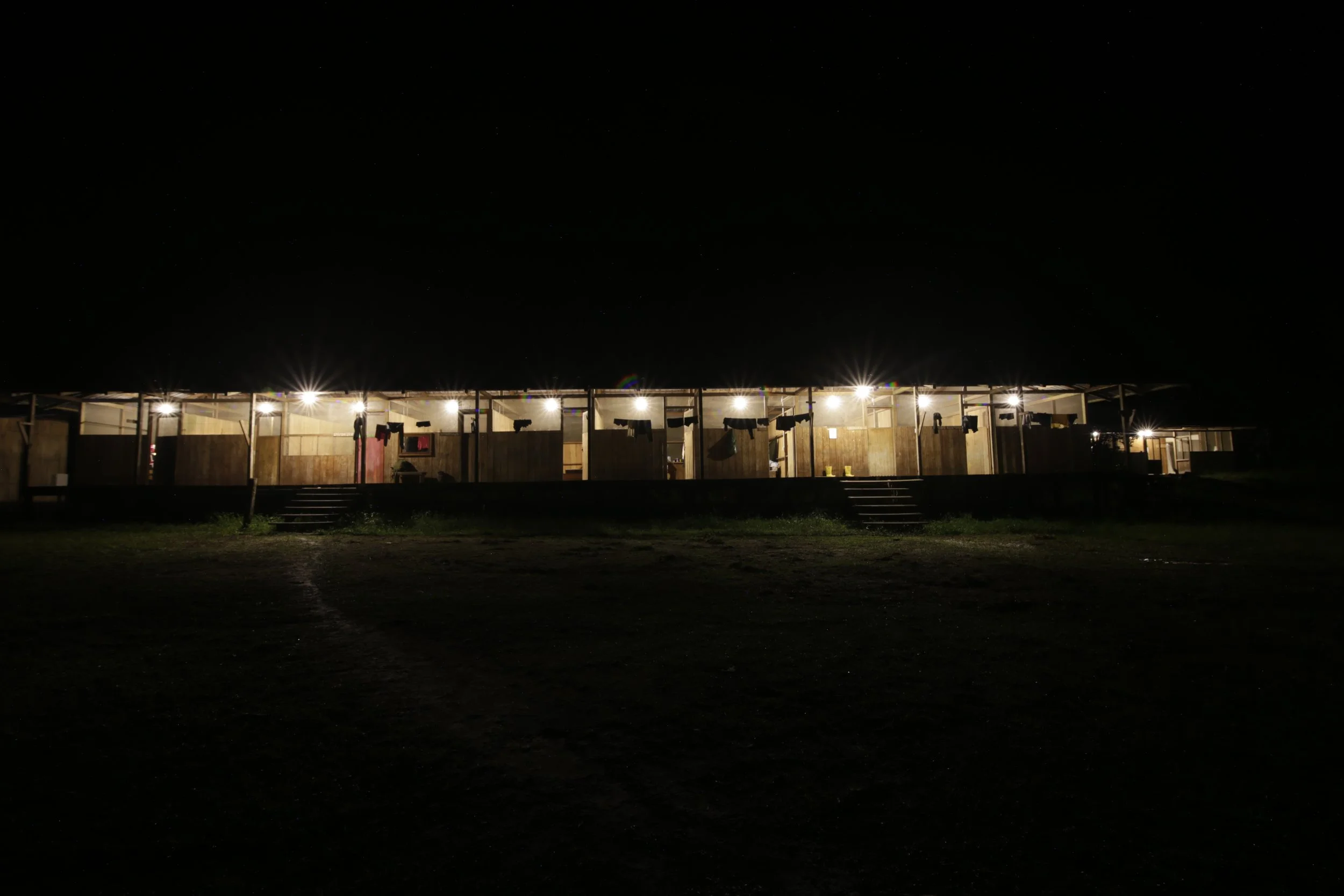 Kapawi's new Solar system at work at night.JPG
