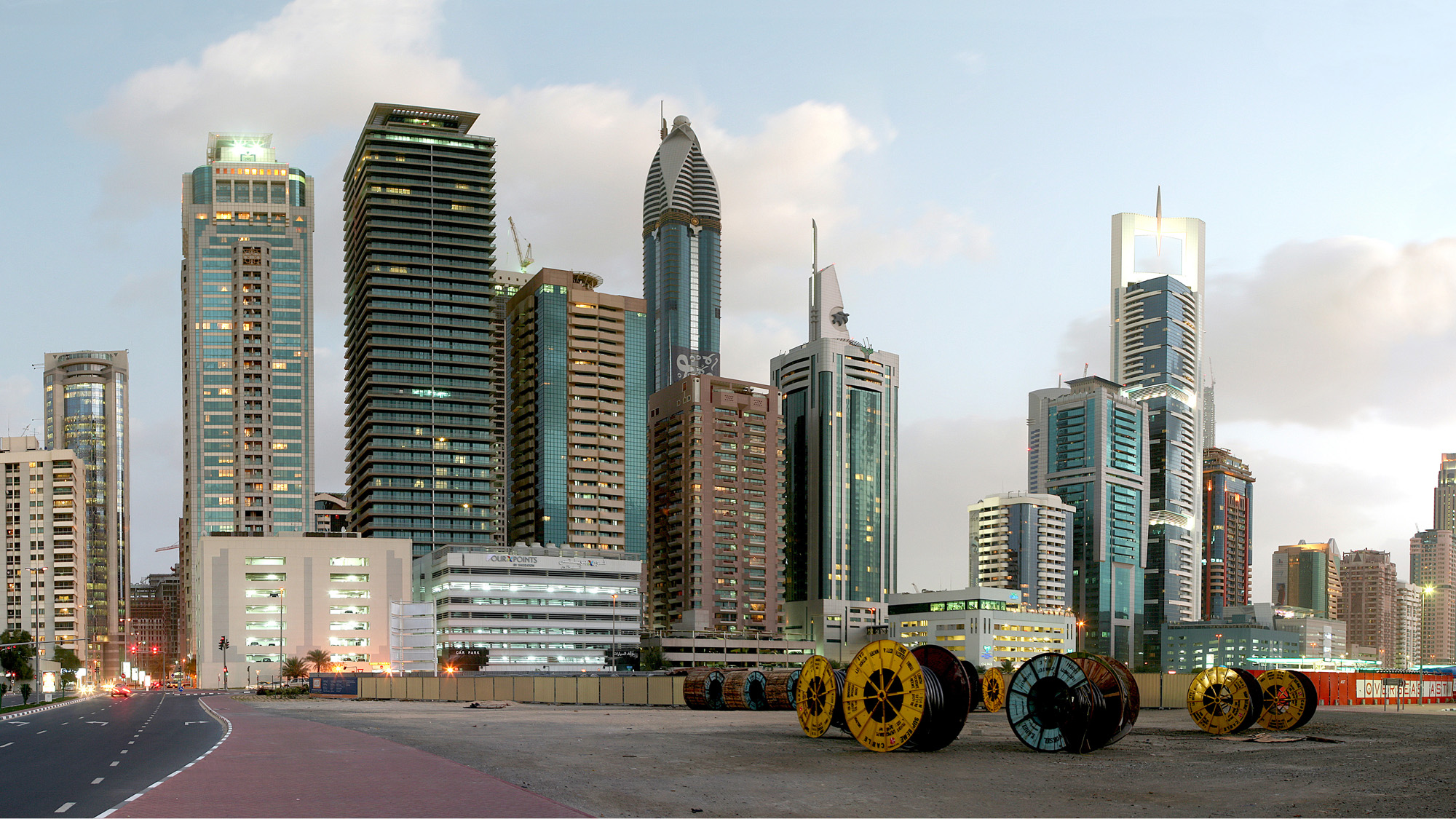 EMDB-DCB - Cityscape at Zayed Road (Cable Drums).jpg