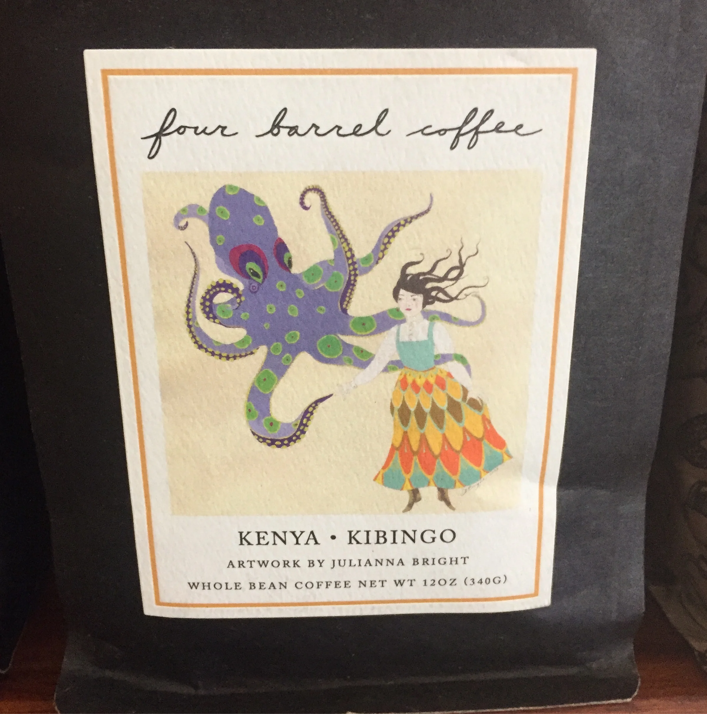 Four Barrel Coffee licensed a dozen images from Julianna for their beautiful limited edition coffee bags in 2016-17. 