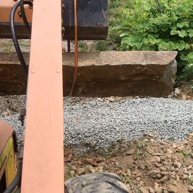 I&rsquo;m using the curbs to resolve an old pathway into amphitheater style steps inspired by the amphitheater at Swarthmore College built in the 1930s #onward