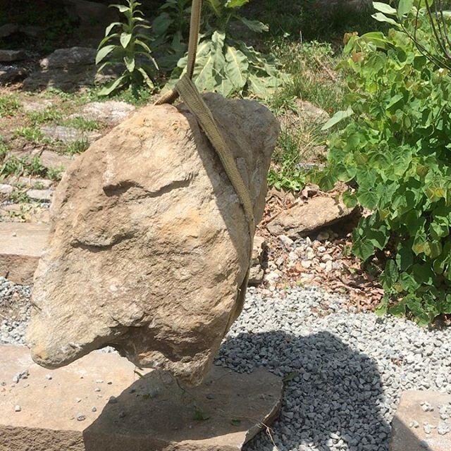 #workinprocess amphitheater stairs are resolving ...heavy lifting almost done. Will contour the landscape with soil and in the fall plant grass seed it will make the design less busy and more homogenous. #gardenenthusiasm #gardenlife #outdoorliving #