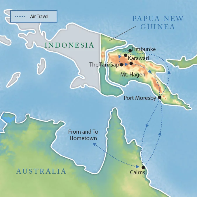 Papua New Guinea Route Map