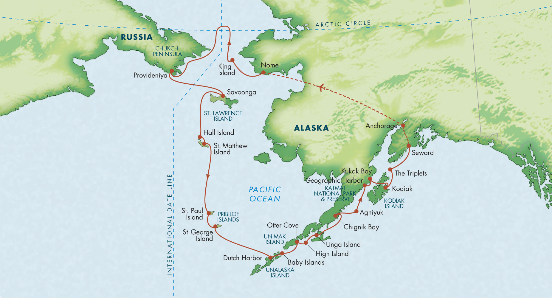 Wild Alaska Expedition Route Map