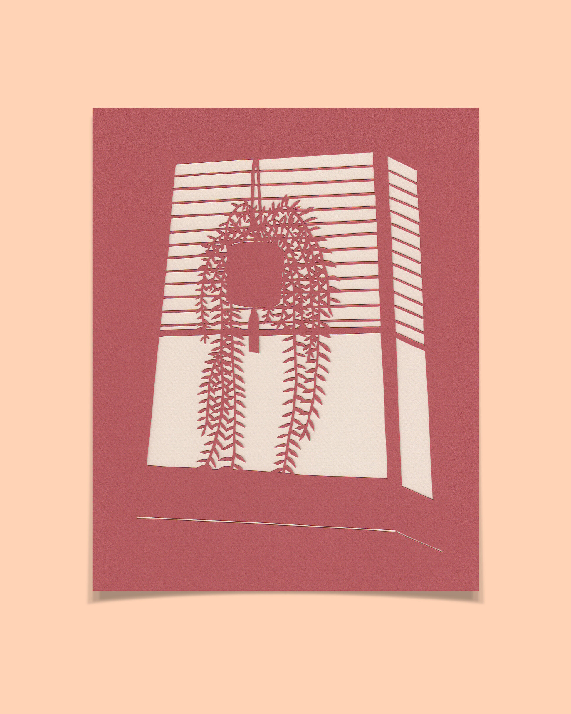    WINDOW STUDY  , PAPERCUT, 8”X10”, 2016, SOLD 