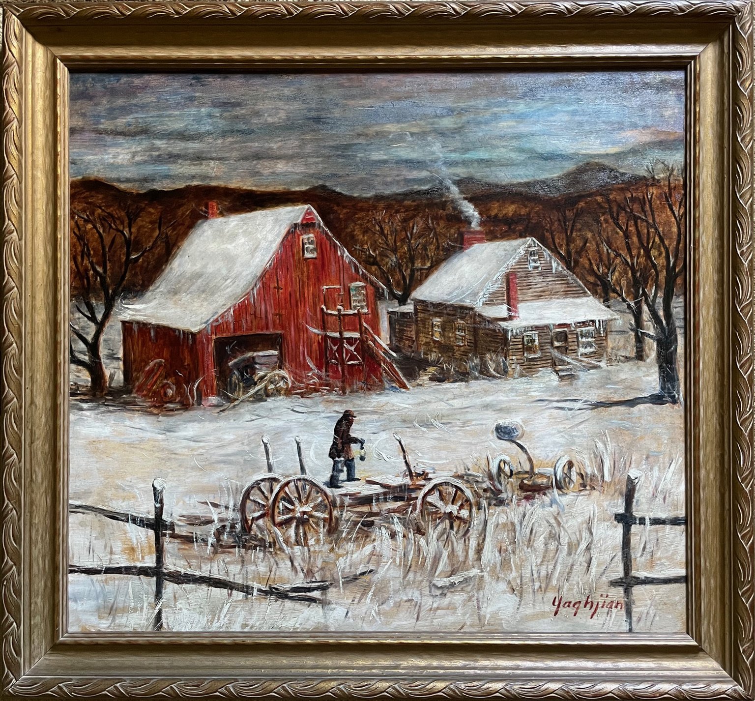 Farmhouse in the winter