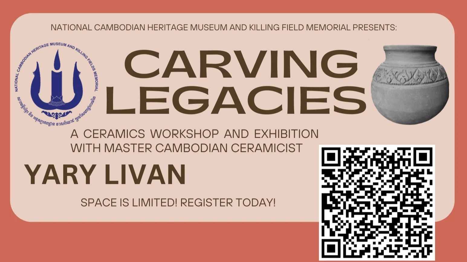 Carving Legacies: A Ceramic Workshop with Master Cambodian Ceramist Yary Livan