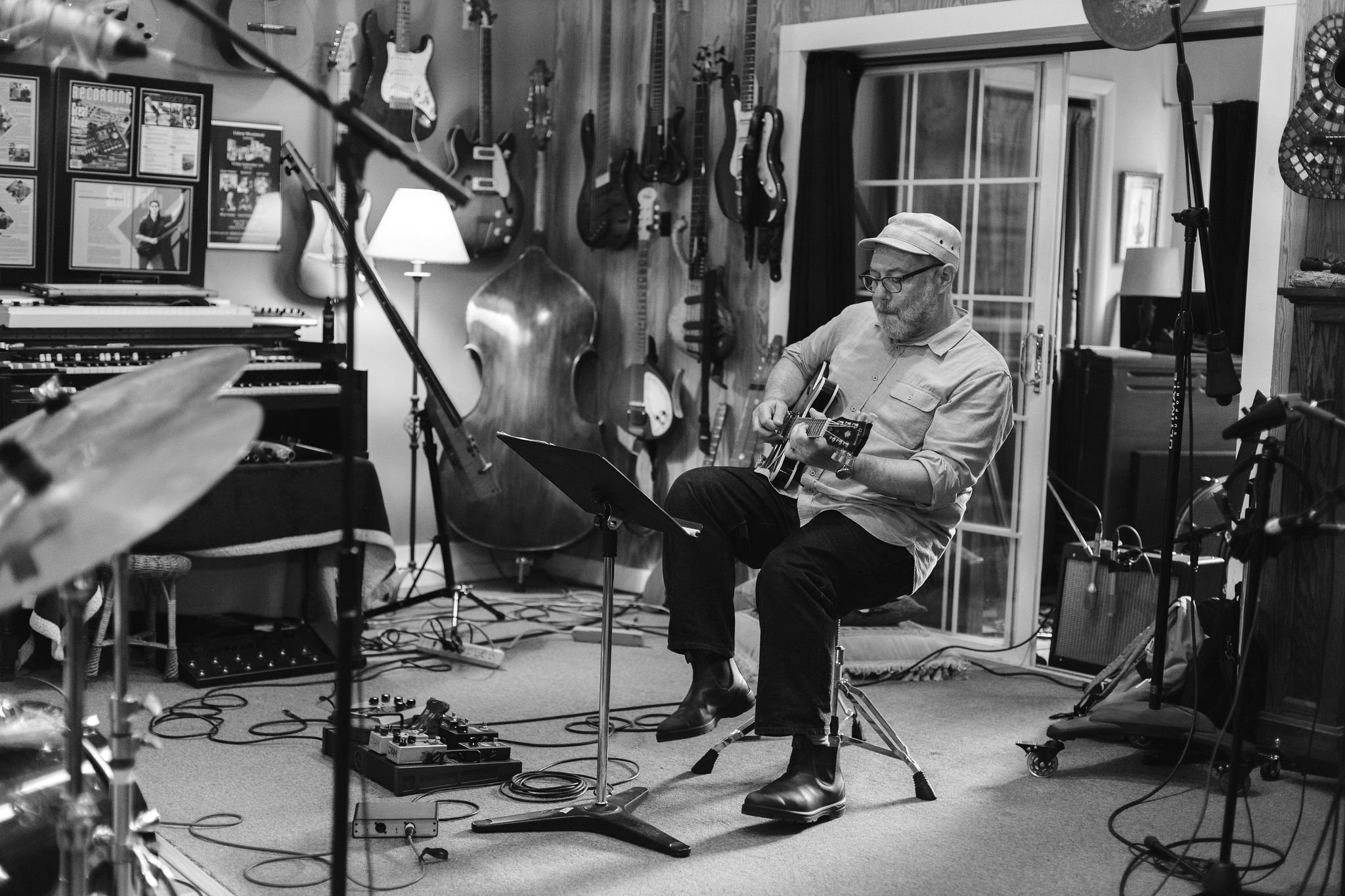  Recording session for my  Spry  album — with Joey Baron (drums) and Larry Grenadier (bass). Catskill, New York; 2022.  Photo:  Erika Kapin  