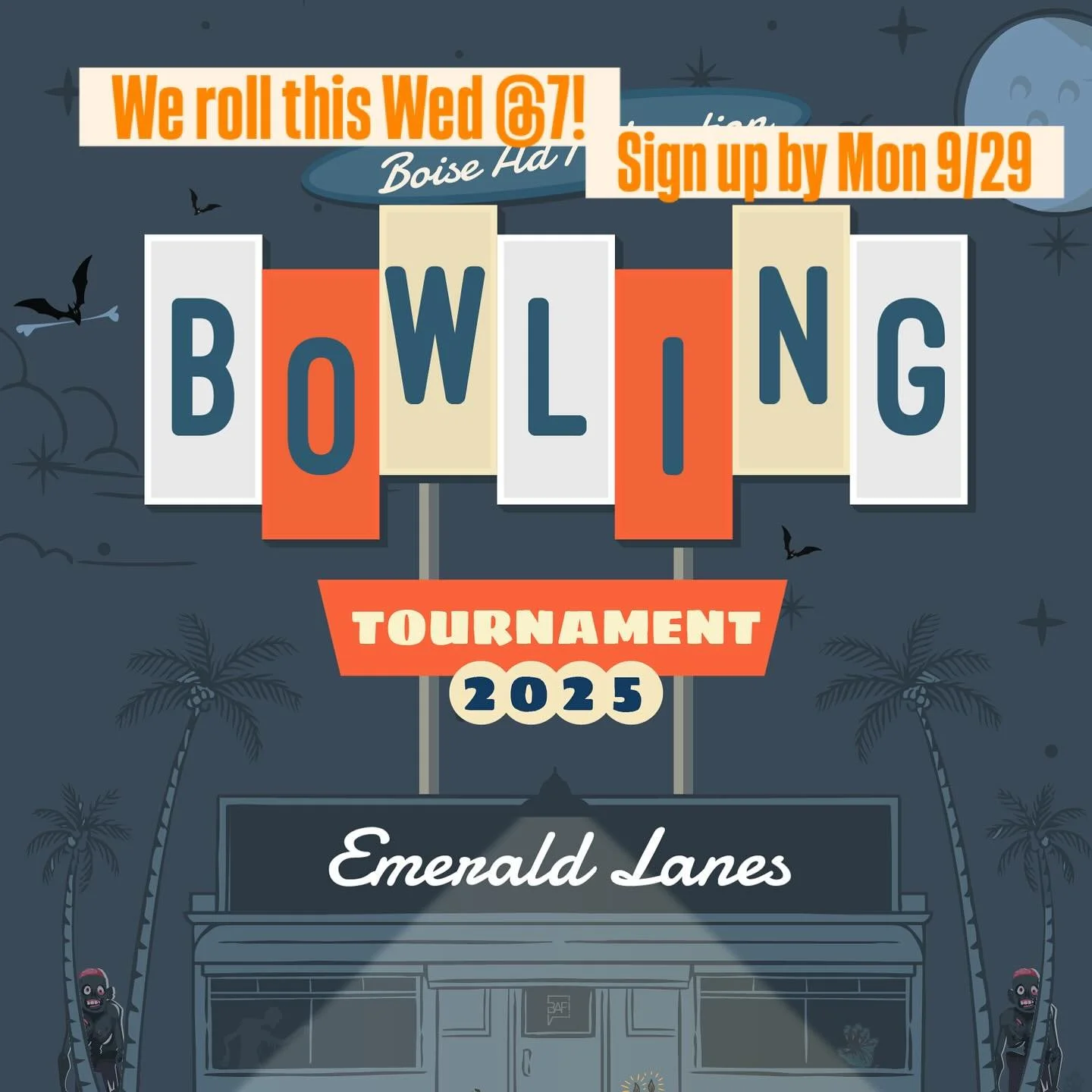 See you at @emeraldlanes this week! Still a few spots left for teams of 5 - sign up by end of day Monday.