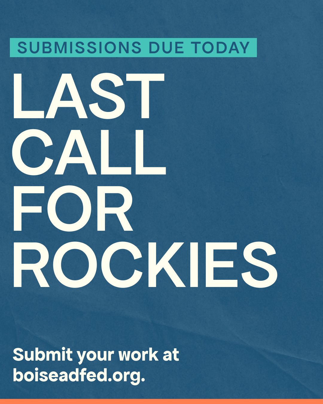 LAST CALL FOR ROCKIES SUBMISSIONS!

All Rockies submissions are due today. Agencies, freelancers, creatives, marketers, and everybody in between - we want to see your work on the big screen at the Rockies Awards 🏅

Submit today at the link in our bi