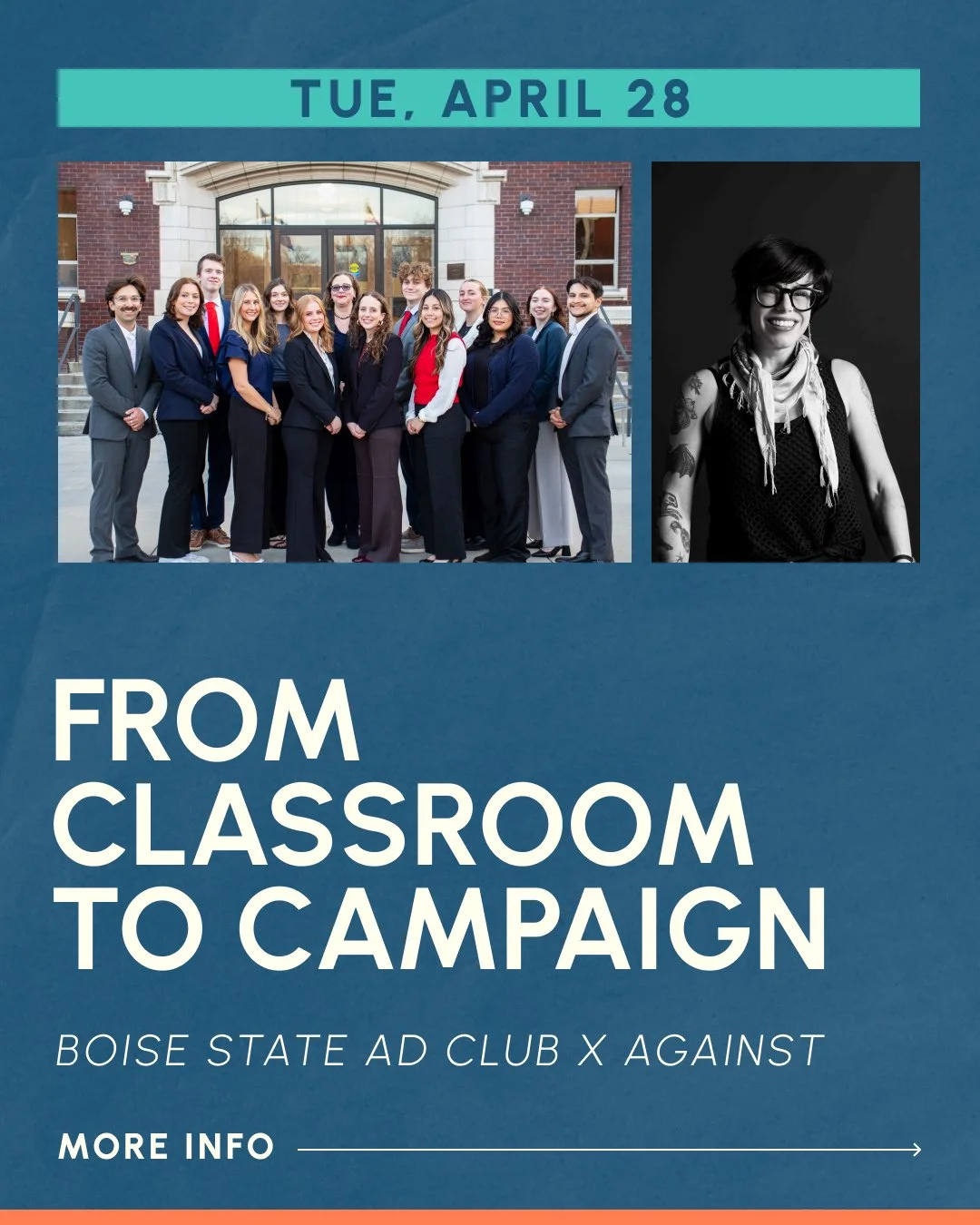 Still riding that post-Rockies high? Let's keep the Ad Fed events coming.

Join us on April 28th at Lost Grove Brewing for an enlightening evening with the Boise State Ad Club and Jennie Telleria, owner of Against.

Admission is free! RSVP at our sit