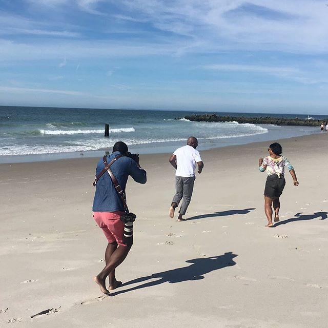 Playing #TAG on the beach with my clients. It&rsquo;s always a good time.  Happy Friday.... #raoulbrownphotography #raoulbrown #framedbyraoul #couplesession #nycportraitphotographer #beachsession #playtime