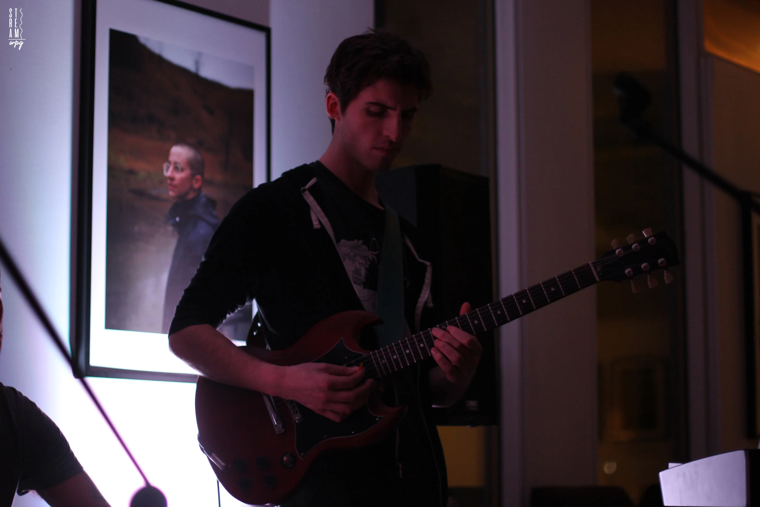 Guitarist Jesse Popeski made the evening a little more funky with his riffs - December 17, 2016. p, aidan cloet