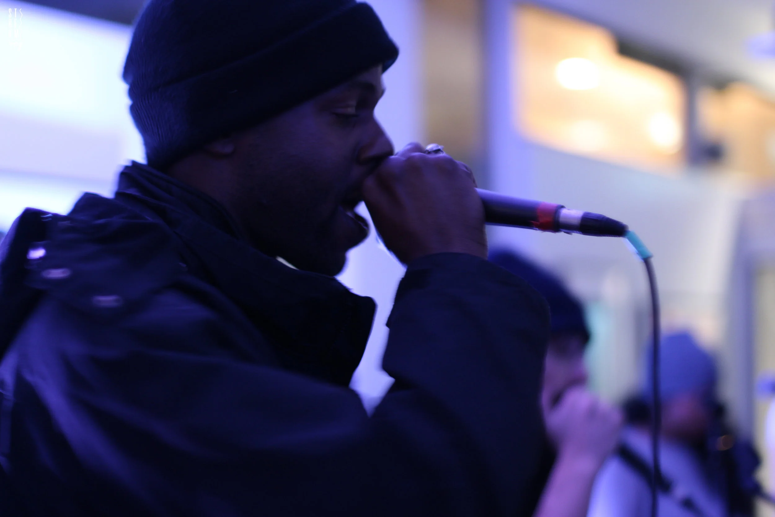 Ndu picked up the mic at the end of Beatox's set - December 17, 2016. p, aidan cloet