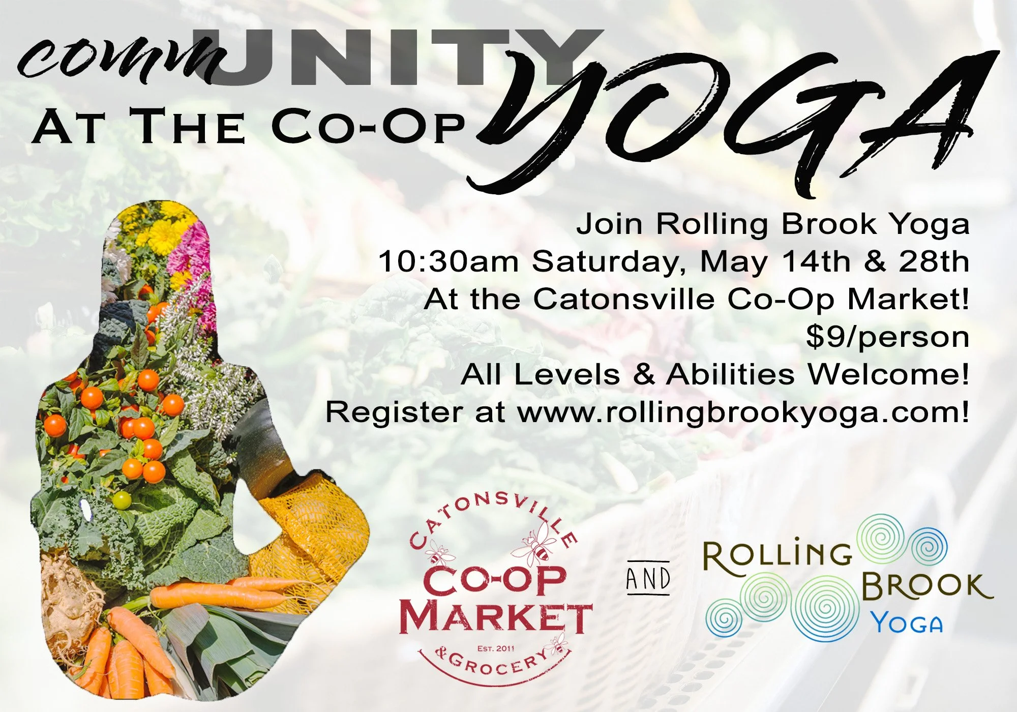 CommUNITY Yoga at the CO-OP with Rolling Brook Yoga