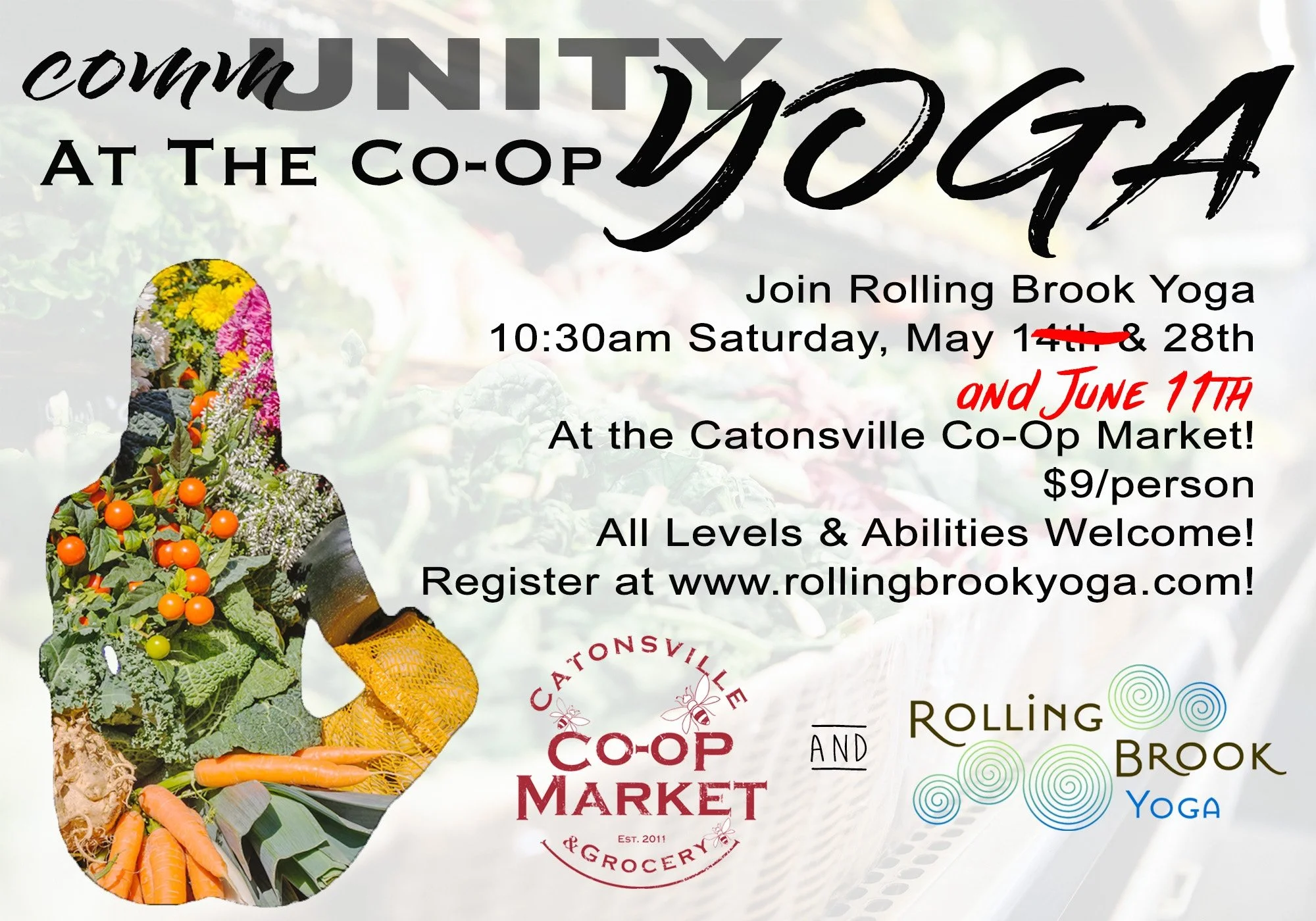 CommUNITY Yoga at the CO-OP with Rolling Brook Yoga