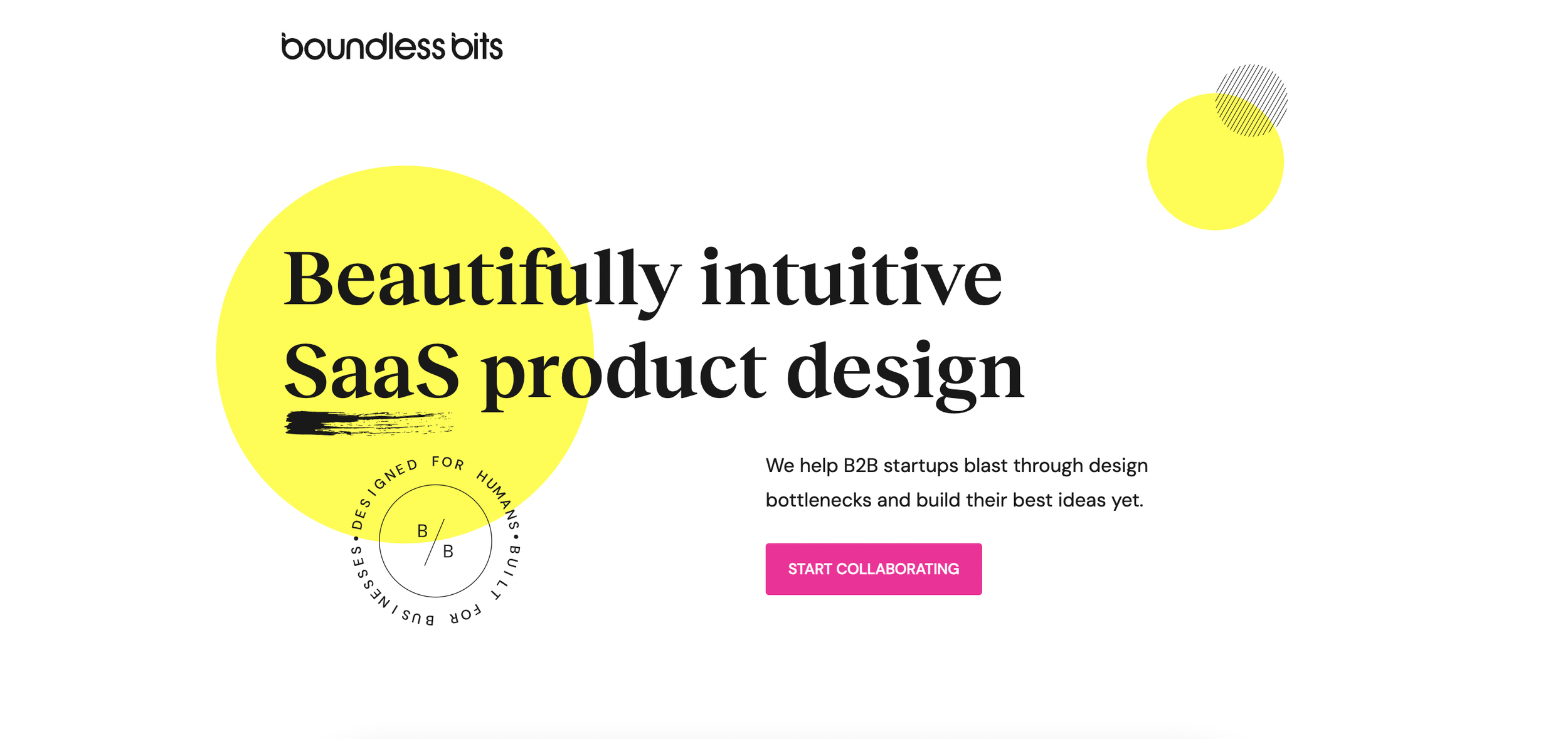 Copywriting for a UI/UX Design Agency: Boundless Bits