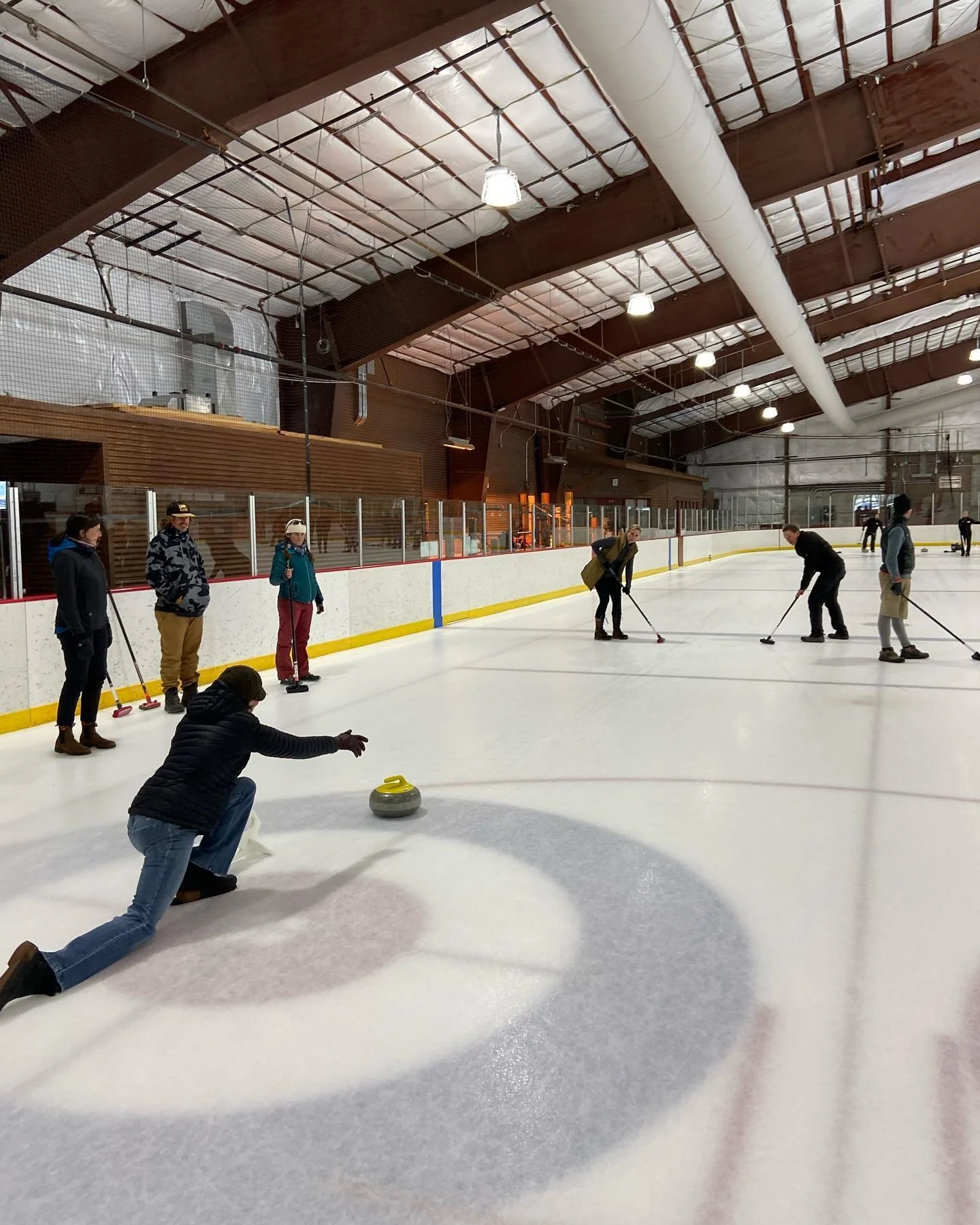 The Olympic Dream is alive and well in Telluride! It was great having so many new curlers out on the ice for our Olympic open house. League playoffs start tonight. Spectators welcome! #goodcurling
