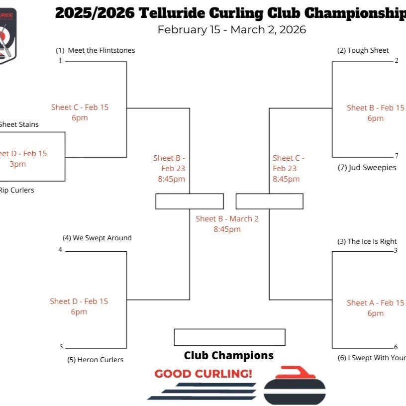 Monday League Playoffs begin Sunday, February 15th at 3pm. Spectators welcome!