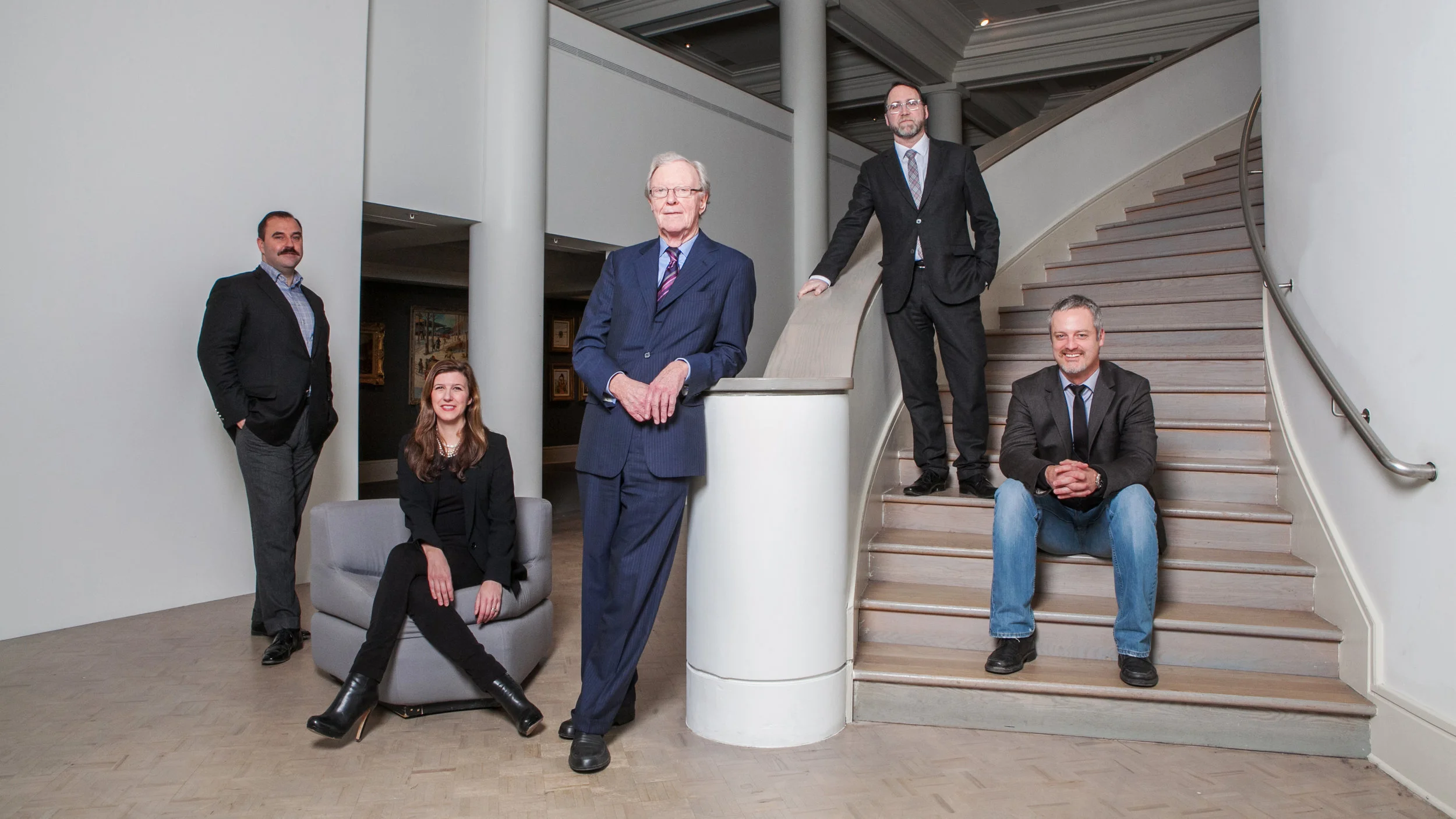Sobey Art Award jurors - Bernard Doucet, Sarah Fillmore, Donald Sobey, Ray Cronin, Rob Sobey