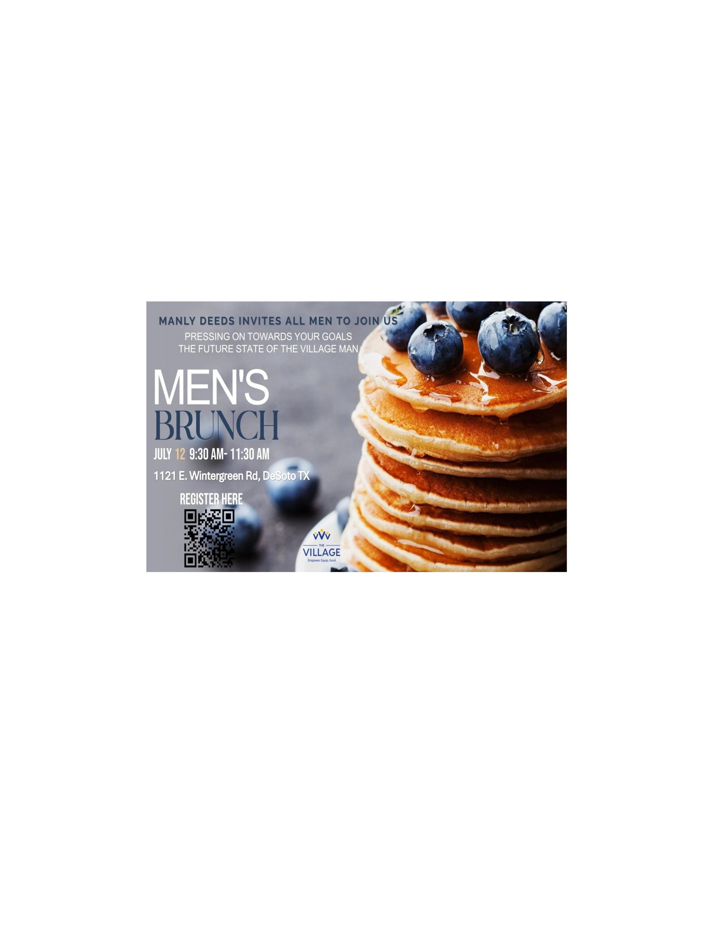 MEN'S MINISTRY QUARTERLY BRUNCH "Pressing On Toward Your Goals"