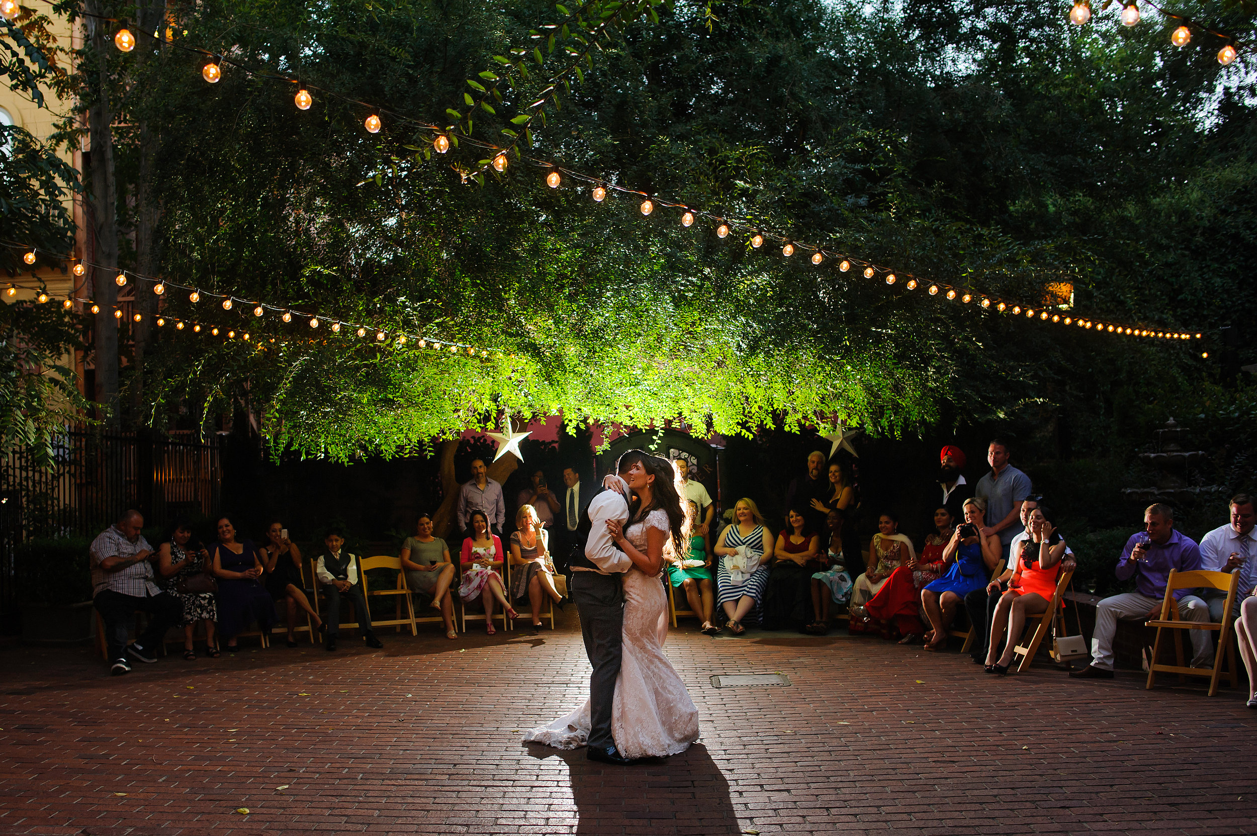  Beautiful first dance during wedding at Courtyard D'Oro in Sacramento California. 