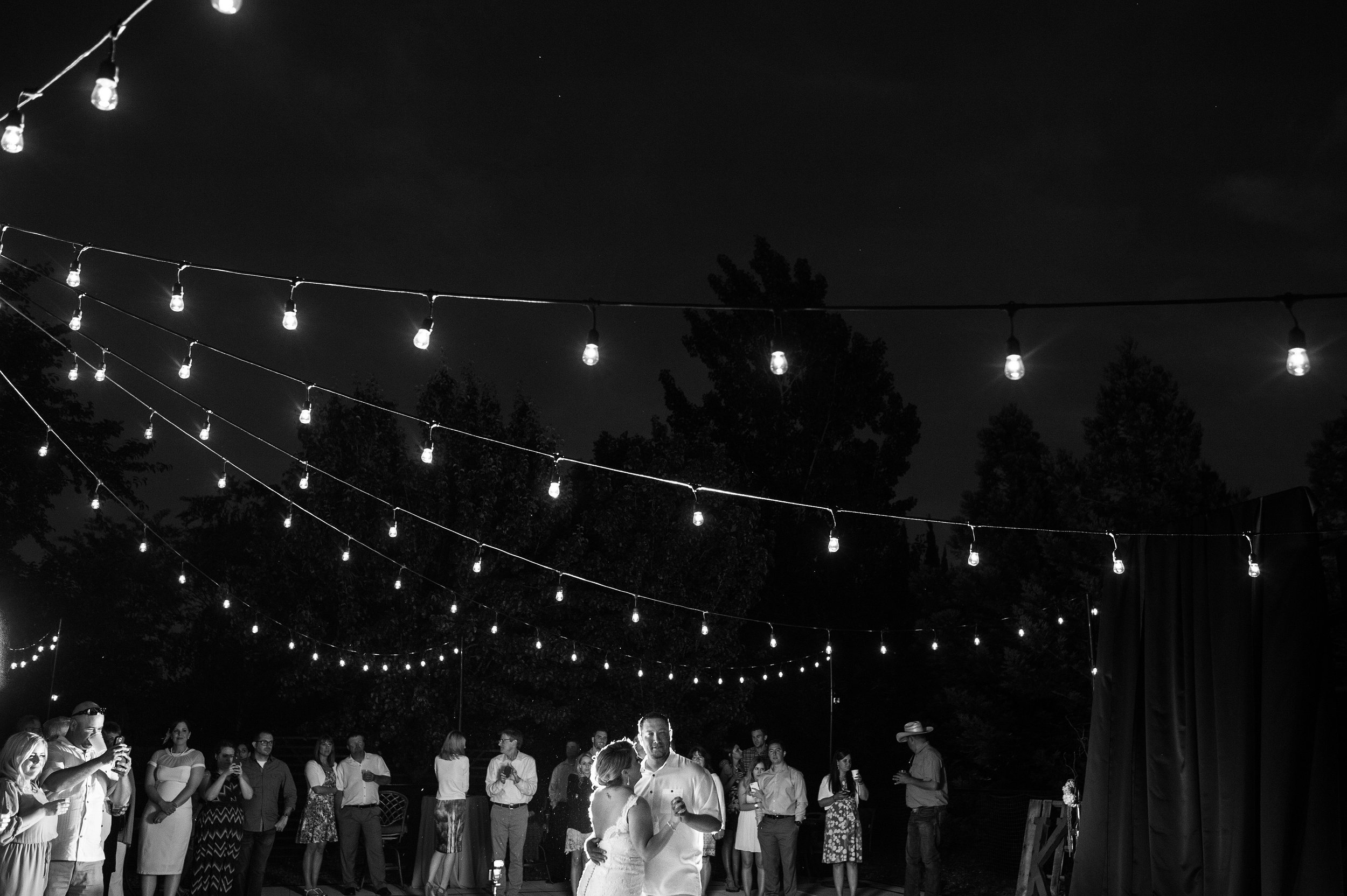  First dance during backyard wedding in Elk Grove California. 